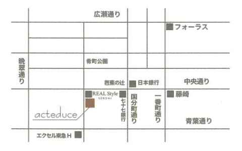 アクテデュースへの地図